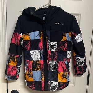 Columbia Multicolor Checkered Ski Coat